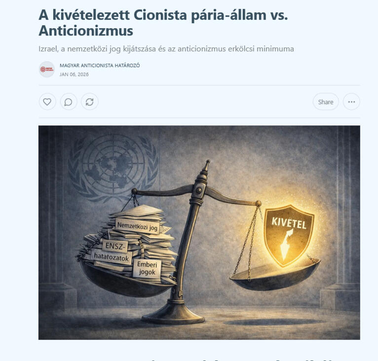A kivételezett Cionista pária-állam vs. Anticionizmus
